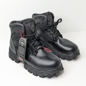 Rocky Alpha Force Composite Toe Work Boots, Black, Men's 6 Wide